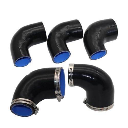 Kupplung Silikonschlauch,gerader Silikonschlauch, Universal Silikon Schlauch 90 Grad Stecker Auto Ladeluftkühler Turbo Ansaugrohr Koppler Schwarz Mehrere Größen(57MM-76MM) von HYQOUKLR