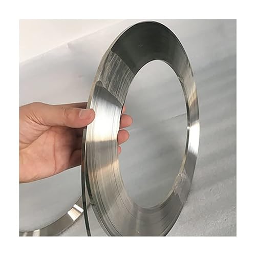 Metallfolie, Aluminiumblech für Bastelarbeiten, 304 Edelstahlfolienstreifen, 0,1–0,5 mm dick, 5–22 mm breit, 5 Meter lang(0.4mm x 5mm x 5 M) von HYQOUKLR