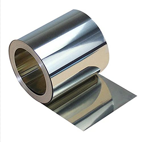Metallfolie, Aluminiumblech für Bastelarbeiten, Edelstahl SUS304 Blechfolie Platte 0,02-1mm Dicke 100/200mm Breite x 1000mm Länge 1 Stück(0.9x100x1000mm) von HYQOUKLR