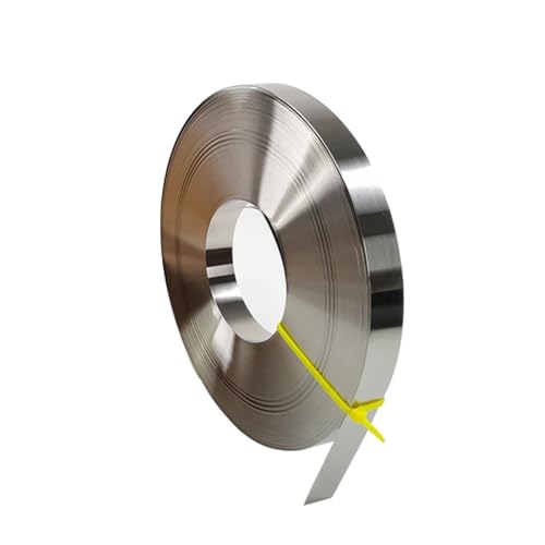 Metallfolie, Aluminiumblech für Bastelarbeiten, Edelstahlfolienstreifenrolle, 5 Meter, 304, Dicke 0,1–0,5 mm, mehrere Breiten(Thickness 0.4mm,Width 10mm) von HYQOUKLR