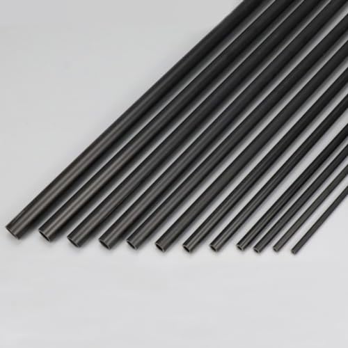 PVC rund starres Rohr, 2 Stück schwarzes PVC-Kunststoffrohr, Länge 300 mm, Außendurchmesser 5–18 mm(9x12mm) von HYQOUKLR