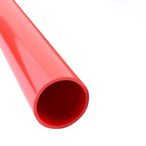 PVC rund starres Rohr, Pack Of 2 Red PVC Pipes For Aquarium And Irrigation, Multiple Sizes 49-50cm(2pcs 40mm pipe) von HYQOUKLR