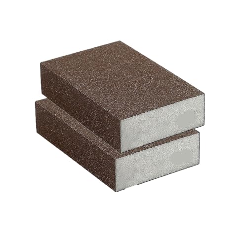 Schleifschwämme,trockenes und nasses Schleifpapier 2 stücke 60-320 grit Schleifen Pads for Metall Holz Möbel Polieren Schleif Werkzeuge(2pcs 80grit) von HYQOUKLR