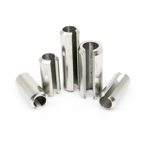 Schlitzfederstifte, 304 Edelstahl Elastischer Splint Zylindrische Positionierungsspannung(55mm,10pcs M5) von HYQOUKLR