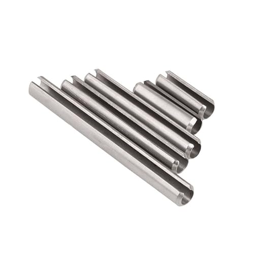 Schlitzfederstifte, Federstifte 304 A2 Edelstahl geteilter Spannstift(M1.5x14,50pcs) von HYQOUKLR