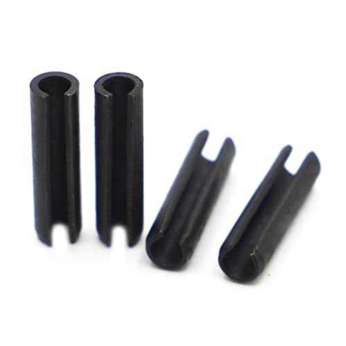 Schlitzfederstifte, Schwarzer elastischer Stahlsplint, zylindrische Positionierungsspannung(60mm,M2.5 50pcs) von HYQOUKLR