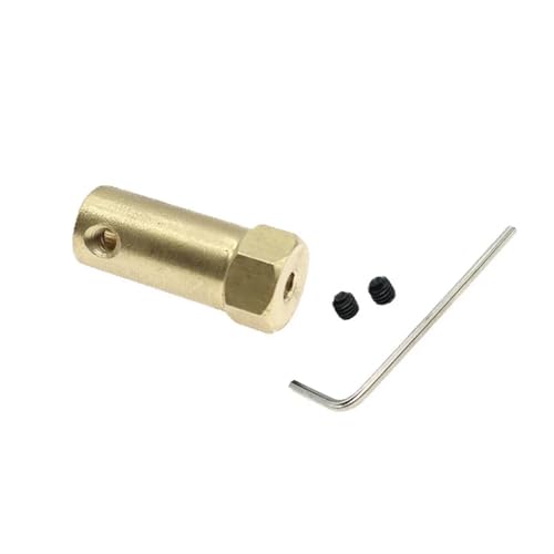 Starre Motorwelle aus Messing, Sechskant-Wellenkupplung aus Messing, 3 mm bis 8 mm, for Motor-3D-Drucker(8MM inner bore) von HYQOUKLR