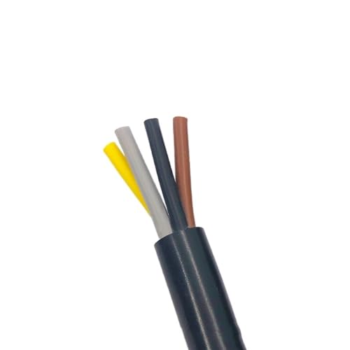 Stromkabel, Zubehörkabel, 5 Meter 4-adriges 5-adriges Kupferkabel, 0,75 bis 6 mm Kabel, Netzkabel(4 Cores,4mm bore) von HYQOUKLR