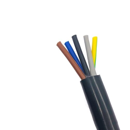 Stromkabel, Zubehörkabel, 5 Meter 4-adriges 5-adriges Kupferkabel, 0,75 bis 6 mm Kabel, Netzkabel(5 Cores,4mm bore) von HYQOUKLR