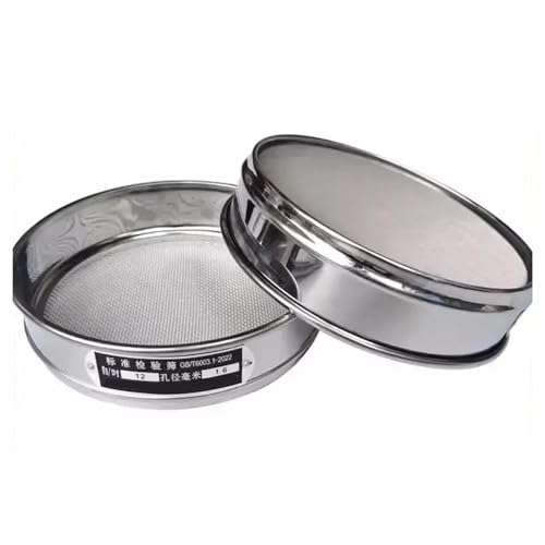 Testsieb aus Edelstahl, 2 Stück Edelstahl-Testsieb 325–2400 Maschenweite 20 cm Durchmesser mit doppellagigem Stanzrahmen(1250 mesh(0.012mm)) von HYQOUKLR