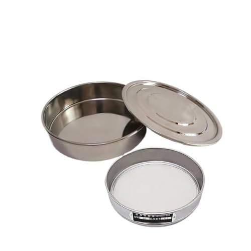 Testsieb aus Edelstahl, 20 cm verzinktes Prüfsieb mit Deckel und Boden, mehrere Maschenweiten(180 mesh(0.088mm)) von HYQOUKLR