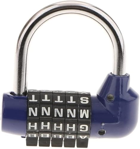 Vorhängeschlösser mit Code, Ziffernwahl Kombinationscode 5 Buchstaben Schloss Vorhängeschloss Koffer Gepäck Vorhängeschloss - Rot von HYQOUKLR