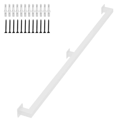 Wandmontage Unterstützung Treppengebänder, Treppenhandlauf-Komplettset, weiß, 0,3–6 m, Wandmontage(2.6ft/0.8m) von HYQOUKLR