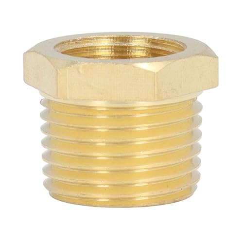 Weiblicher Messing Reducer Hex, Messingrohrverschraubung Stecker auf Buchse Adapter Gelb Mehrere Größen(3/8-1/8) von HYQOUKLR