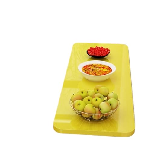 klappbarer wandtisch, wandmontierter Schreibtisch, An der Wand befestigter Klapptisch, Mehrfarbig, mehrere Größen, Tragkraft 60 kg/132 ​​lb(Yellow,90 * 40Cm/35 * 16In) von HYQOUKLR