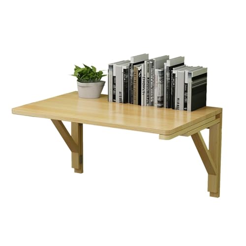 klappbarer wandtisch, wandmontierter Schreibtisch, An der Wand befestigter Klapptisch, massives Holz, Kiefer, 2 cm Dicke, mehrere Größen(130 * 30Cm/51 * 12In) von HYQOUKLR