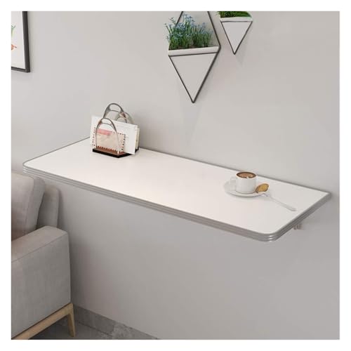 klappbarer wandtisch, wandmontierter Schreibtisch, An der Wand befestigter Klapptisch for kleine Räume, Mehrfarbig, mehrere Größen(White,100 * 50Cm/39 * 20In) von HYQOUKLR