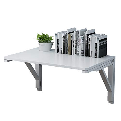 klappbarer wandtisch, wandmontierter Schreibtisch, Wandklapptisch, Kiefernholz, Weiß, mehrere Größen, Esstisch(90 * 30Cm) von HYQOUKLR
