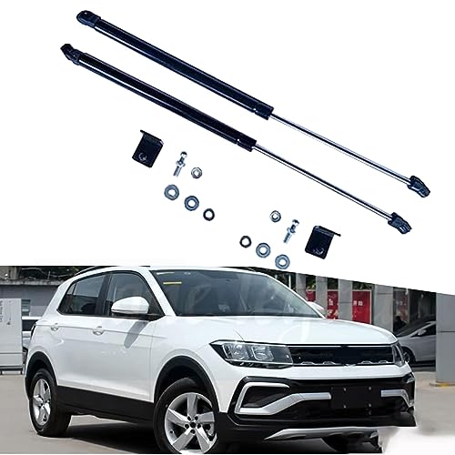 Gasdruckfeder Motorhaube Dämpfer Gasfeder für VW T-Cross Tcross 2019, Fronthaube Motorhaubendämpfer Streben Bars Haube Lift Unterstützung Auto Styling Zubehör von HYRAM