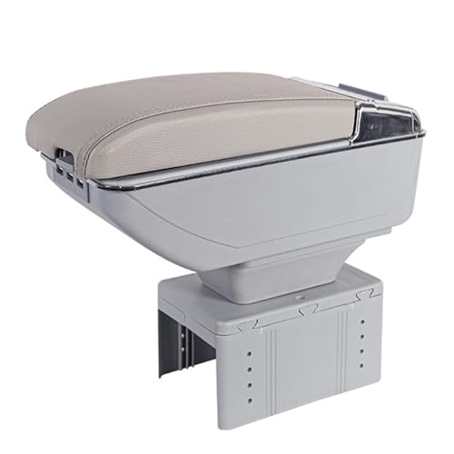 HYRAM Auto Doppelschicht Armlehnen Aufbewahrungsbox Leder Doppelschichtige Mittelkonsole Mittelarmlehne für Nissan NV200 Evalia 2010-2017, Mit USB Organizer Armlehnenablage ZubehöR, B/Grey HYRAM Auto Doppelschicht Armlehnen Aufbewahrungsbox Leder Doppelschichtige Mittelkonsole Mittelarmlehne für Nissan NV200 Evalia 2010-2017, Mit USB Organizer Armlehnenablage ZubehöR, B/Grey von HYRAM