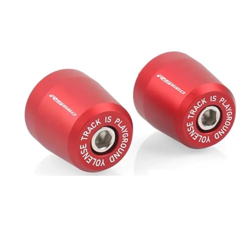 HYRHEV Für Aprilia RS 660 RS660 Tuono 660 2020-2023 Griff Bar End Lenker Griffe Enden Kappe Stecker Slider Gegengewicht Abdeckung(Red) von HYRHEV