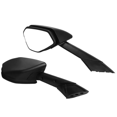 HYRHEV Für Aprilia RS660 RSV4 2021 2022 2023 2024 Aluminium Schwarz Motorrad Weitwinkel Umkehr Spiegel Rückspiegel Motorrad Rückspiegel(Original car RS660) von HYRHEV