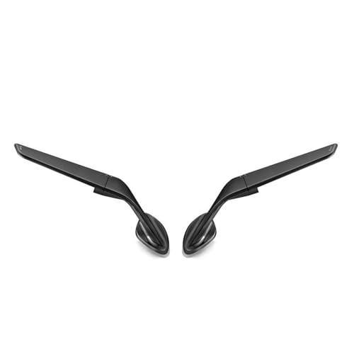 HYRHEV Für Aprilia RS660 RSV4 2021 2022 2023 2024 Aluminium Schwarz Motorrad Weitwinkel Umkehr Spiegel Rückspiegel Motorrad Rückspiegel(RS660) von HYRHEV