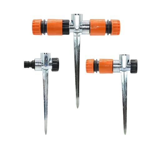 Automatischer Gartensprinkler 1/2 Innengewinde Metall Garten Sprinkler Unterstützung Düse Spike Unterstützung Garten Rasen Bewässerung Werkzeug Garten Bewässerung Schlauch connecto(B) von HYRTEFBN