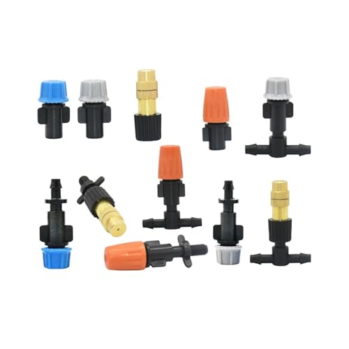 Automatischer Gartensprinkler 100 stücke Nebel Düse Tropf Garten Bewässerung Sprinkler Sprayer Beschlagen Sprinkler 1/4 Zoll Schlauch T Barb Gewinde Anschluss(L) von HYRTEFBN