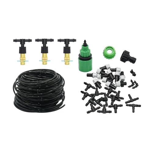 Automatischer Gartensprinkler 10M Outdoor Wasser Beschlagen Kühlung Nebel Pflanzen Sprinkler Feuchtigkeitsspendende Staub Entfernung Fogger Garten Bewässerung Werkzeug(Brass nozzle) von HYRTEFBN