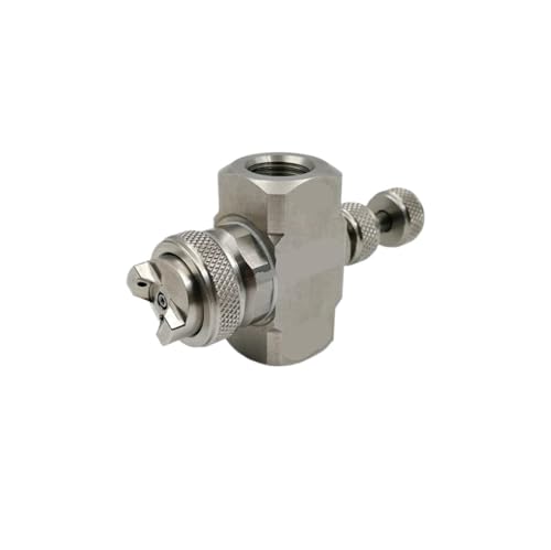 Automatischer Gartensprinkler Luftzerstäubende Nebelstrahldüse, einstellbarer Feinnebelsprüher, Siphondruck, Zwei-Flüssigkeits-Mischung, Zerstäubungsspray 1/4 Zoll(External Mixing Flat) von HYRTEFBN