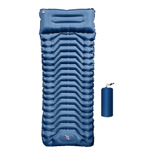 HYRTEFBN Camping-Luftmatratze 197x68x9CM Outdoor Camping Aufblasbare Matratze Wandern Dicke Natur Camping Picknick Decke Strand Air Matte 9CM Einzel Isomatte(Peacock Blue) von HYRTEFBN