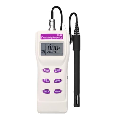HYRTEFBN Leitfähigkeitsmessgerät AZ8302 Wasserleitfähigkeitsmessgerät, Leitfähigkeitselektrode Leitfähigkeitsinstrument 8302 Temperatur von HYRTEFBN