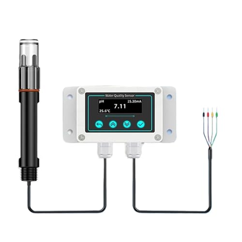 HYRTEFBN Leitfähigkeitsmessgerät PH-Sensor Industrieller Wassertrübungstester ORP-Elektrodensonde EC-Sender pH-Meter Umwelterkennung(PH ORP RS485 OLED) von HYRTEFBN