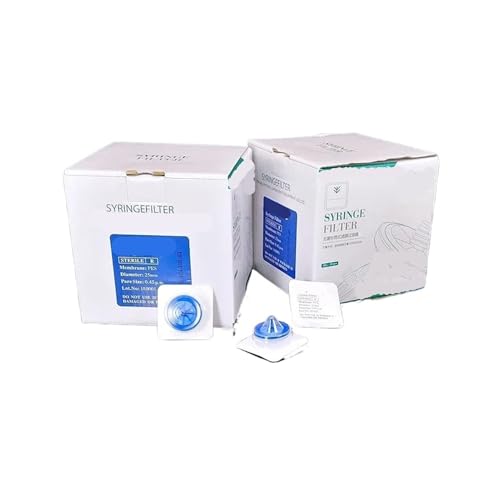 Spritzenvorsatzfilter 50 Stück/Box 0,22 µm/0,45 µm Sterile Membran-Spritzenfilter, 13 mm 25 mm 33 mm Nadeltyp-Filter Nylon/PES/PTFE(13mm 0.45um PES) von HYRTEFBN