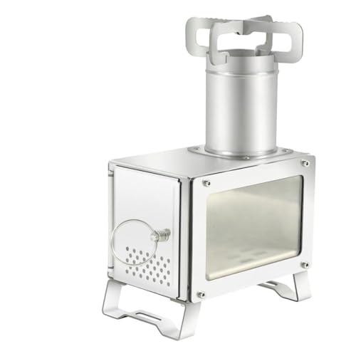 Tragbarer Holzofen Holzofen Edelstahl Kompakt Tragbar Solo Zelt Kochen Brennholzofen Outdoor Camping Heizung von HYRTEFBN