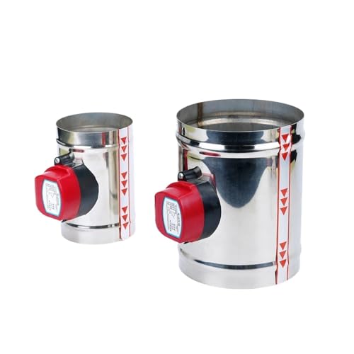 lüftungsklappe elektrisch 1 stücke 220 V/12 V/24 V Edelstahl 201 Motorisierte Dämpfer Magnetventil 4/5/6/8 zoll Luftkanal Vent 63/76/80/100/125/150/200/250mm(OD 250mm,AC220V) von HYRTEFBN