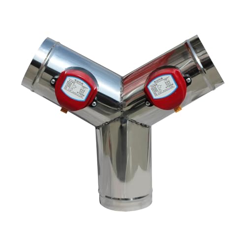 lüftungsklappe elektrisch AC 220 V motorisiertes Lüftungsregister aus Edelstahl, motorisiertes Ventil, Luftkanalventil, Außendurchmesser 51 mm – 150 mm, Typ Y(OD80mm) von HYRTEFBN