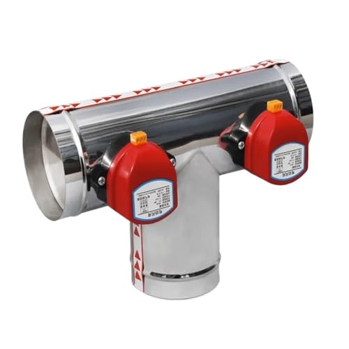 lüftungsklappe elektrisch Motorisiertes Lüftungsregister aus Edelstahl, motorisiertes Ventil, Luftkanalventil, Außendurchmesser 51 mm – 150 mm, AC 220 V(125mm) von HYRTEFBN