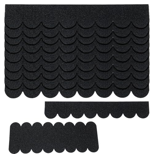 53stk Dachpappe für Vogelhaus Wasserdicht Dachschindeln Selbstklebend Mini Dachschindeln für Nistkastendach Nistkasten Kaninchenstall Hundehütte Briefkastendächer (Schwarz) von HYRYC