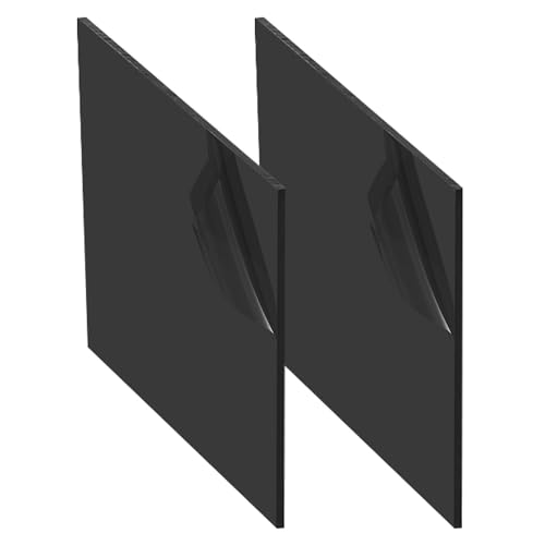 Kunststoffplatte 3mm 30 x 20 cm Plastikplatte ABS Kunststoffplatten Schwarz Abs Platte für Modellbau Basteln Kotflügel Heimdekoration 2stk (30 * 20CM,Schwarz) von HYRYC
