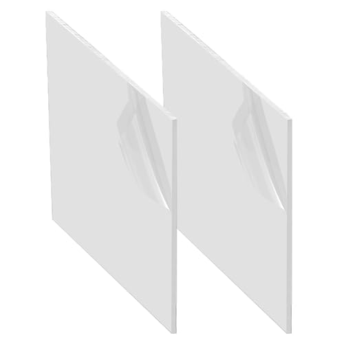 Kunststoffplatte 3mm 30 x 20 cm Plastikplatte ABS Kunststoffplatten WEIß Abs Platte für Modellbau Basteln Kotflügel Heimdekoration 2stk (30 * 20CM,Weiß) von HYRYC