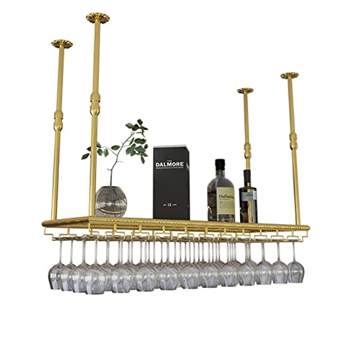 HYSJDMNC Deckenhänge Weinregal | Bar dekorative Glasbecher Lagerregal | Weinflasche und suspendierte Champagnerstammhalter | Restaurant Floating Organizer/Rot/100 * 30 cm YYuan von HYSJDMNC