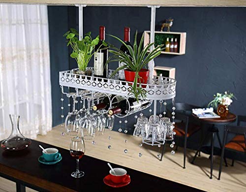 HYSJDMNC Glasweinglas Rahmen Hänge Rotwein Stemware Racks, Deckenmontage Hängende Weinflaschenhalter Metallgechs Weinglas Weinständer/B/L60*W25CM YYuan HYSJDMNC Glasweinglas Rahmen Hänge Rotwein Stemware Racks, Deckenmontage Hängende Weinflaschenhalter Metallgechs Weinglas Weinständer/B/L60*W25CM YYuan von HYSJDMNC