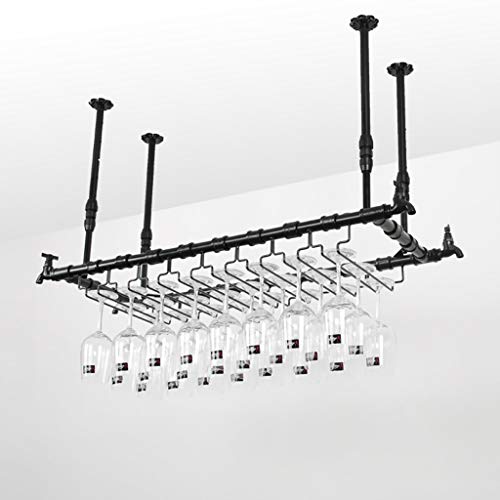 HYSJDMNC Glasweinglas Rahmen Hänge Rotwein -Stielregale, Deckenmontage Hängende Weinflaschenhalter Metallgechs Weinglas Rack Schwarz, Weinregale/A/116 * 31 cm YYuan HYSJDMNC Glasweinglas Rahmen Hänge Rotwein -Stielregale, Deckenmontage Hängende Weinflaschenhalter Metallgechs Weinglas Rack Schwarz, Weinregale/A/116 * 31 cm YYuan von HYSJDMNC