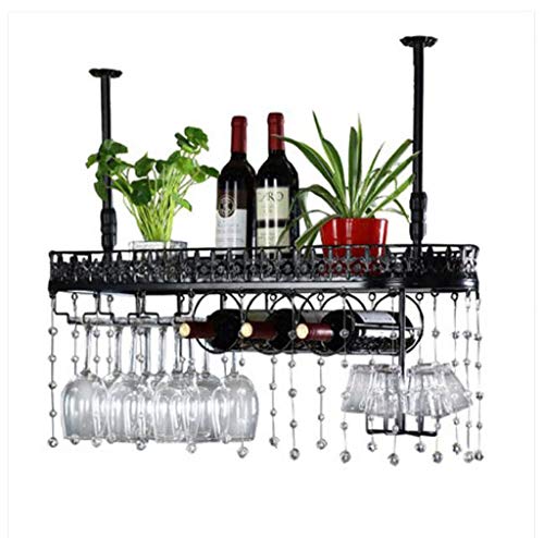 HYSJDMNC Glasweinglas Rahmen Hänge Rotwein -Stielregale, Deckenmontage Hängende Weinflaschenhalter Metallgechs Weinglas Weinständer/A/L100*W25CM YYuan HYSJDMNC Glasweinglas Rahmen Hänge Rotwein -Stielregale, Deckenmontage Hängende Weinflaschenhalter Metallgechs Weinglas Weinständer/A/L100*W25CM YYuan von HYSJDMNC