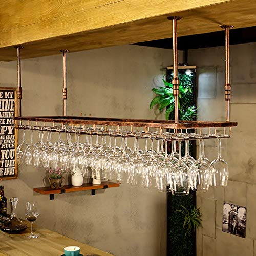 HYSJDMNC Glasweinglasrahmen hängende Rotweinglasregal, verstellbare Metalldecke Weinregal, hohe Tassenhalter Hängende Tasse Halter Bar Display Ständer Weinregale/90 cm YYuan HYSJDMNC Glasweinglasrahmen hängende Rotweinglasregal, verstellbare Metalldecke Weinregal, hohe Tassenhalter Hängende Tasse Halter Bar Display Ständer Weinregale/90 cm YYuan von HYSJDMNC