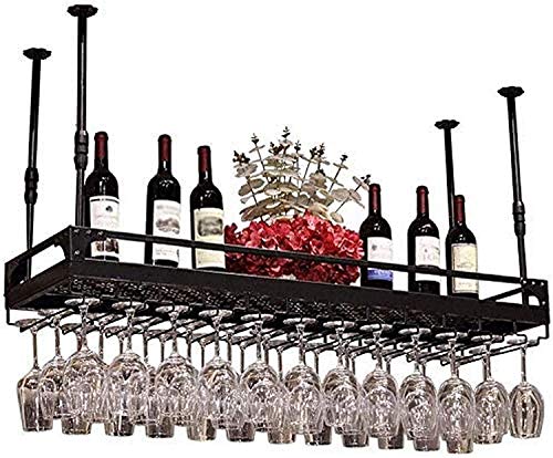 HYSJDMNC Hanging Wine Racks Weinglas Rack Rotweinhalter Becher Gollet Rack Flaschen Rack Glasregal Stammwarenregale Vintage Style Dekoration Aufbewahrungsregal schwimmende Regale YYuan von HYSJDMNC