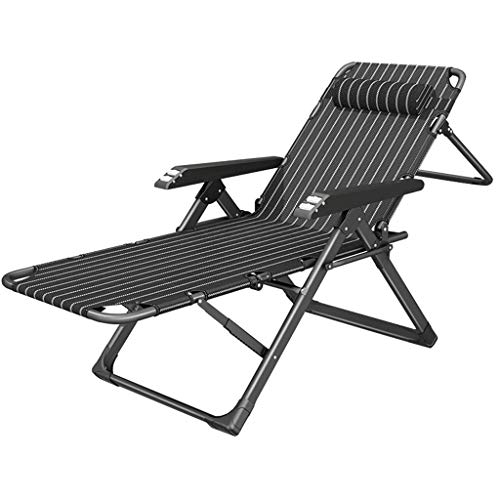 HYSJDMNC Klapper Patio Lounge Chair für Erwachsene | Liegepraxisstuhl mit Fußstütze und Kopfstütze | Outdoor -Deckstühle Schwerkraft Liegestuhl Wohnzimmer Balkon schöne Landschaft YYuan von HYSJDMNC