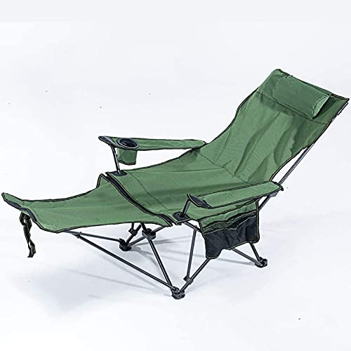 HYSJDMNC Klappstuhl mit Fußstütze, Verstellbarer tragbarer Campingstuhl, Stabiler Liege für das Outdoor -Strandpicknick oder Büro -Nickerchen D. YYuan von HYSJDMNC